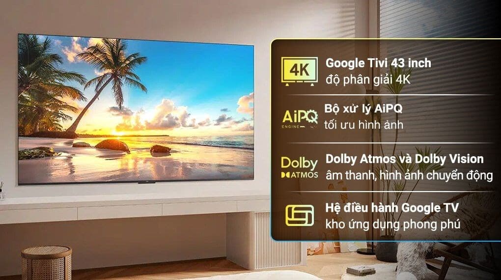 Ảnh Google TV TCL 4K 43 inch 43P79B