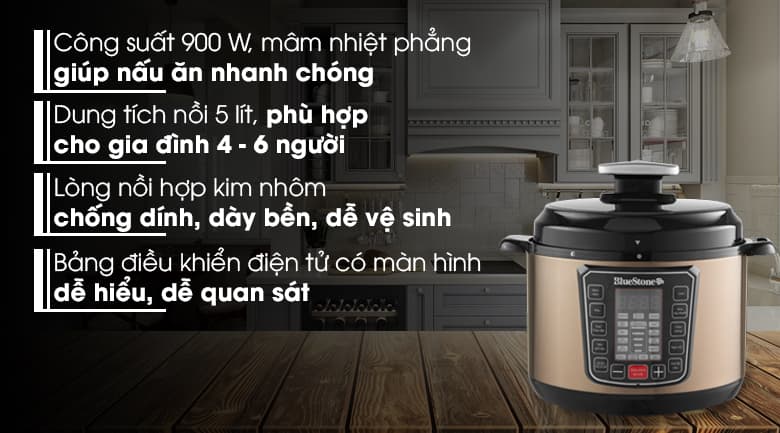 Ảnh Nồi áp suất điện BlueStone PCB-5753 5 lít