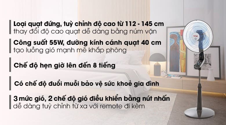 Ảnh Quạt đứng Tefal 3 cánh VF3650-71 55W