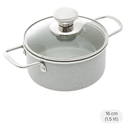 Nồi nhôm chống dính nắp kính 16 cm Delites NCDE006-16