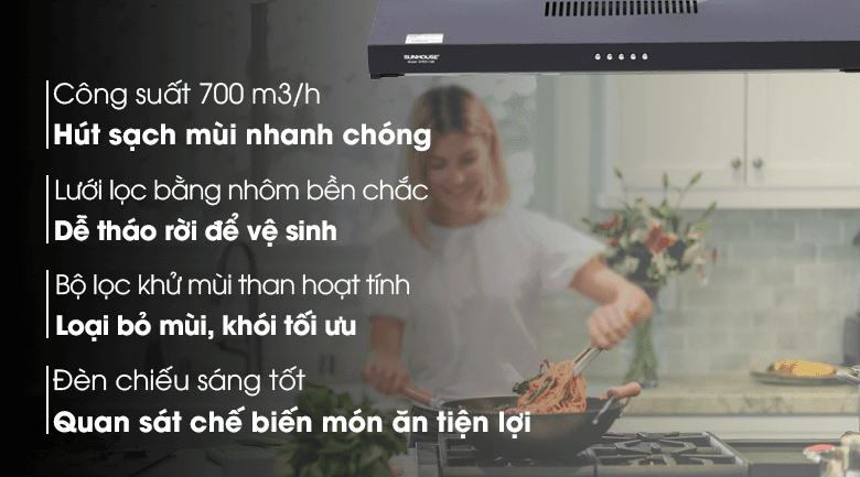 Ảnh Máy hút mùi âm tủ Sunhouse SHB6118B