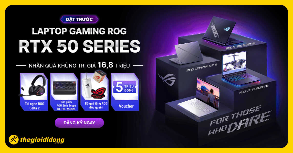 Laptop Asus ROG Strix SCAR 16 G635LW Ultra 9 275HX/64GB/4TB/16GB RTX5080/240Hz/Balo/Chuột/Win11 (RW175W)