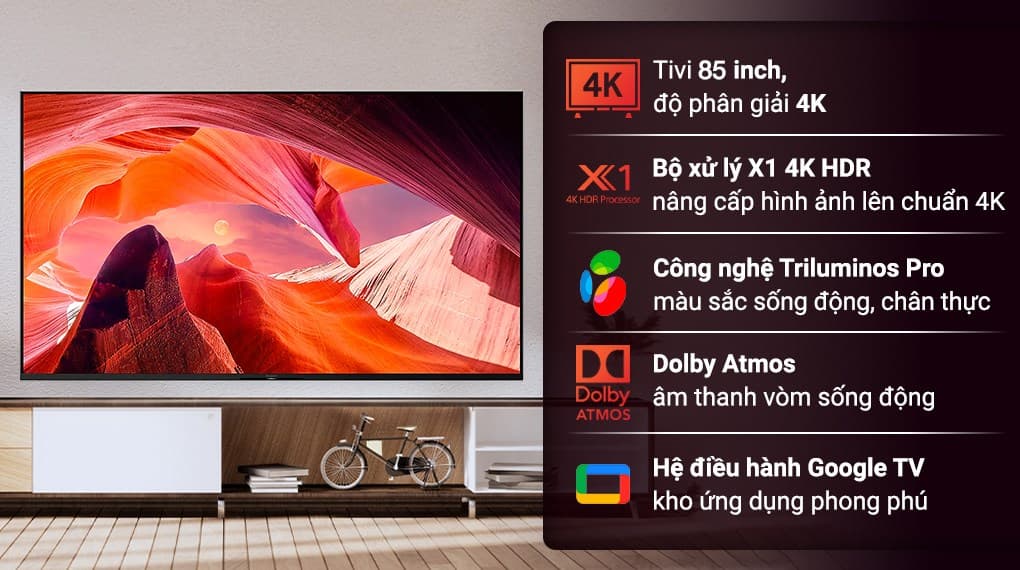 Ảnh Google Tivi Sony 4K 85 inch KD-85X80L