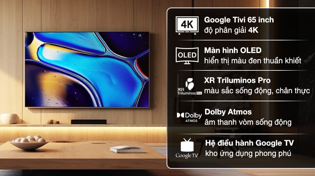 Ảnh Google Tivi OLED Sony 4K 65 inch K-65XR80