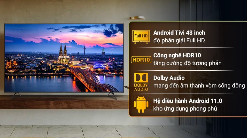 Ảnh Android Tivi Aqua 43 inch AQT43K800FG