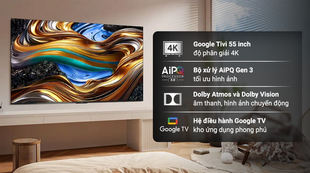 Ảnh Google TV TCL 4K 55 inch 55P79B Pro