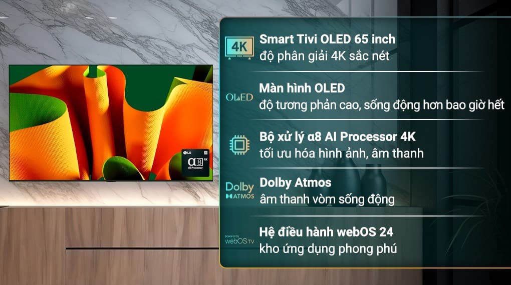 Ảnh Smart Tivi OLED LG 4K 65 inch 65B4PSA