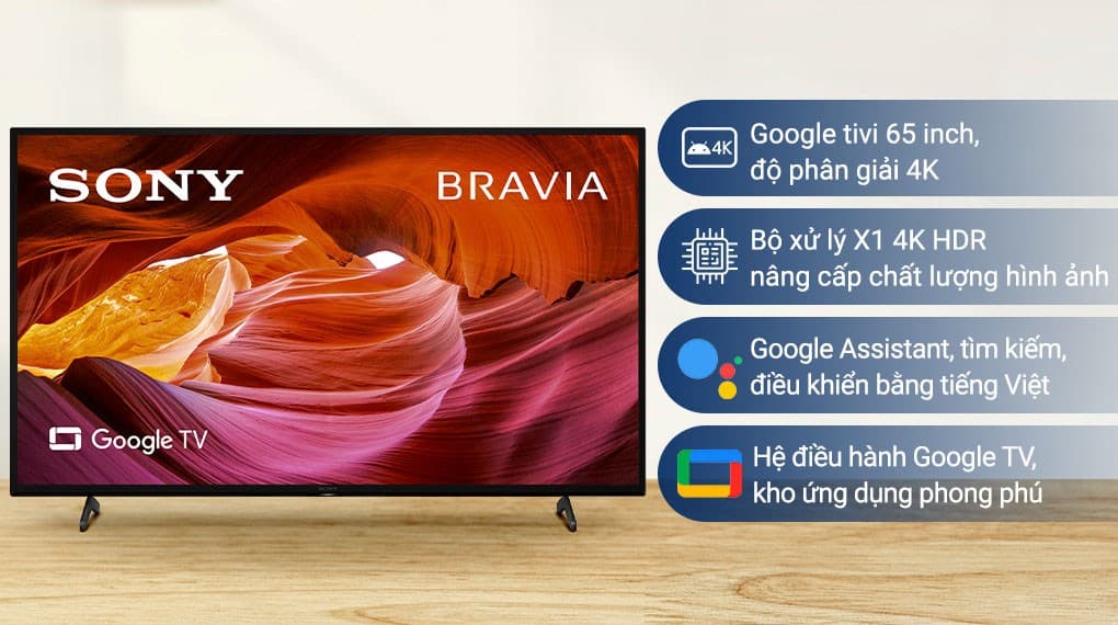 Ảnh Google Tivi Sony 4K 65 inch KD-65X75K