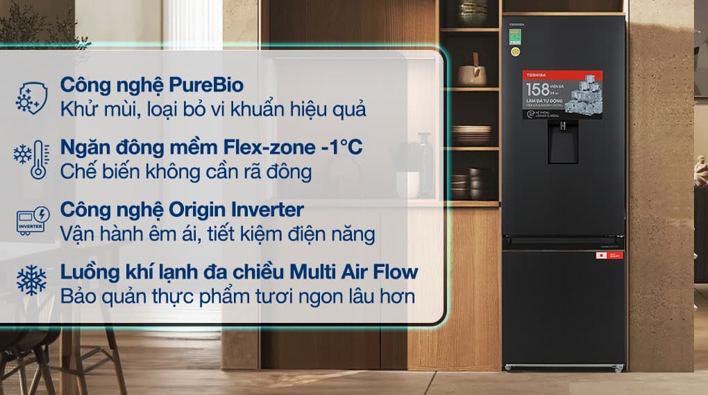 Ảnh Tủ lạnh Toshiba Inverter 321 lít GR-RB405WEA-PMV(06)-MG