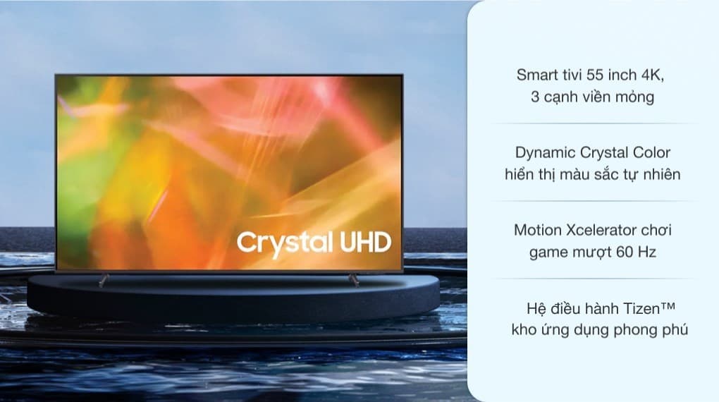 Ảnh Smart Tivi Samsung 4K Crystal UHD 55 inch UA55AU8100