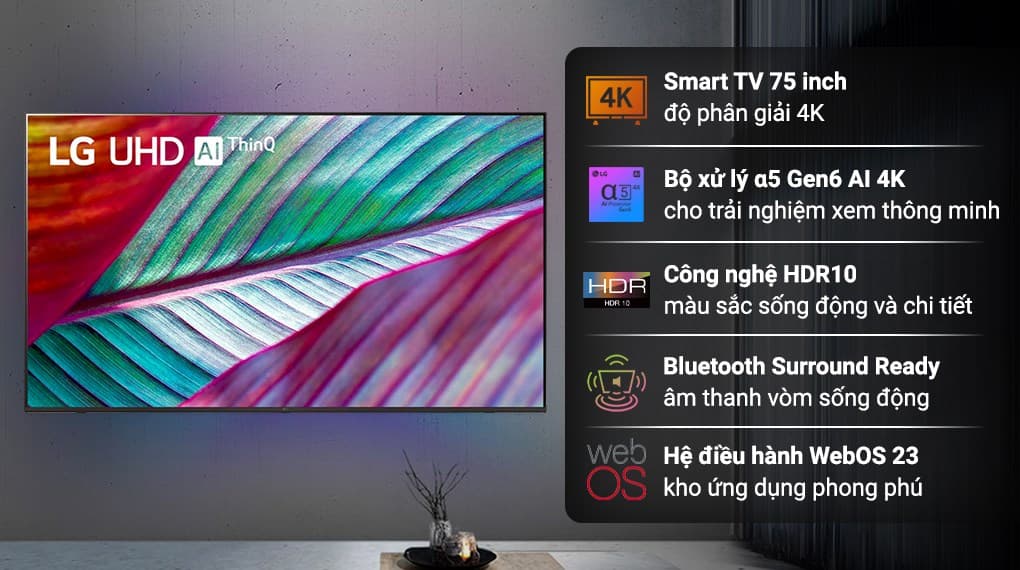 Ảnh Smart Tivi LG 4K 75 inch 75UR7550PSC
