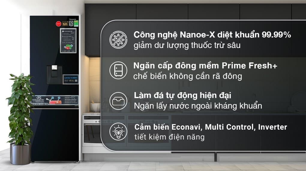 Ảnh Tủ lạnh Panasonic Inverter 325 lít NR-BV361WGKV