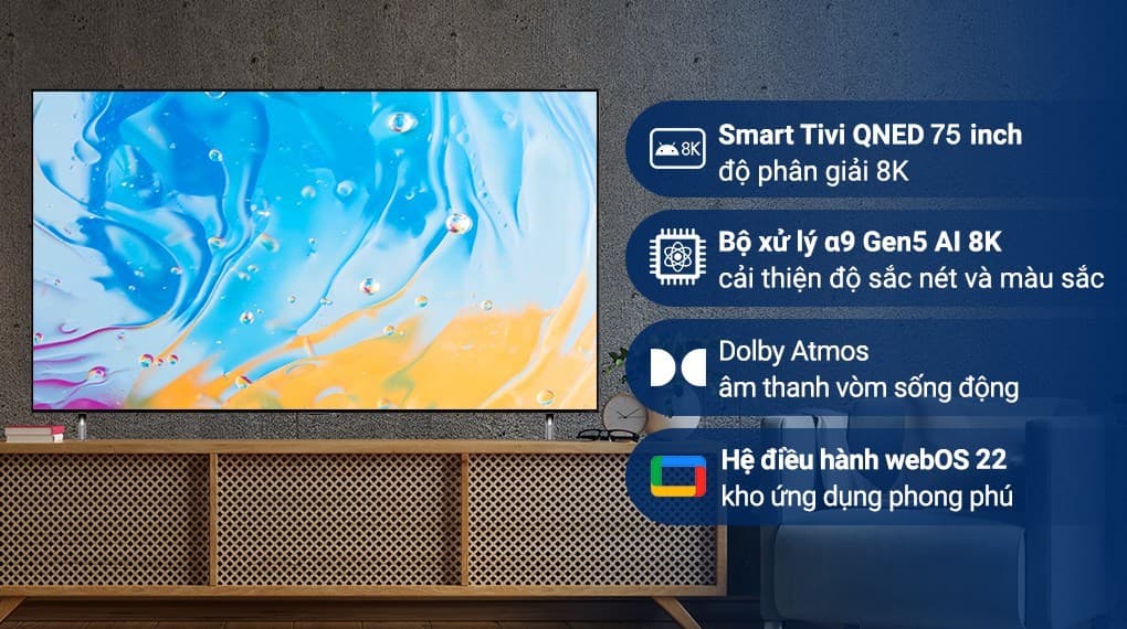 Ảnh Smart Tivi QNED LG 8K 75 inch 75QNED99SQB