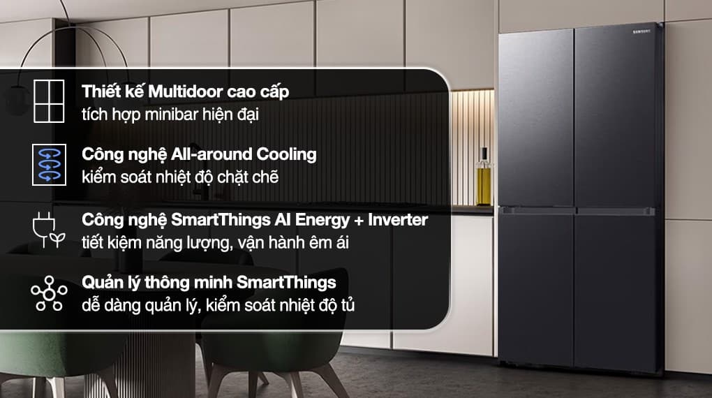 Ảnh Tủ lạnh Samsung Inverter 648 lít Multi Door RF59C766FB1/SV