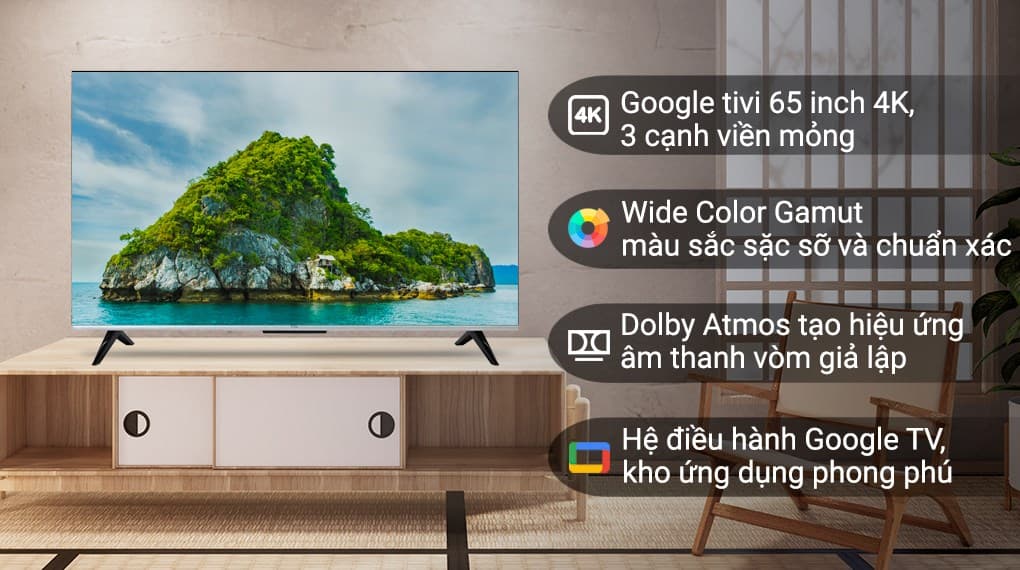 Ảnh Google Tivi TCL 4K 65 inch 65P737