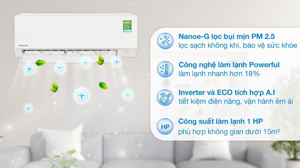 Ảnh Máy lạnh 2 chiều Panasonic Inverter 1 HP CU/CS-YZ9AKH-8
