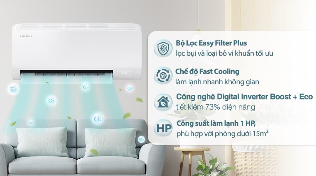 Ảnh Máy lạnh Samsung Inverter 1 HP AR10DYHZAWKNSV