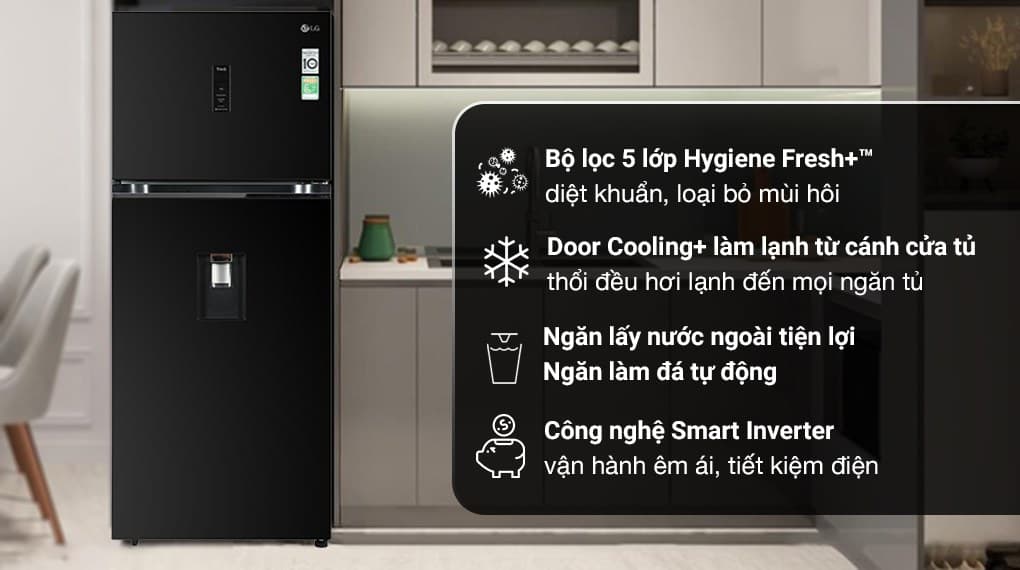 Ảnh Tủ lạnh LG Inverter 374 lít GN-D372BLA