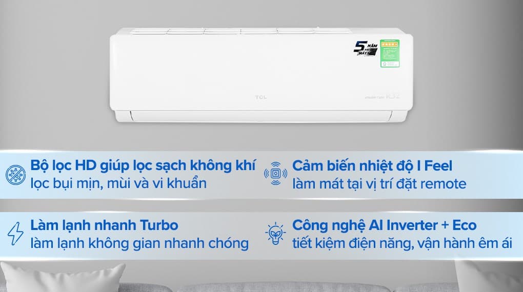 Ảnh Máy lạnh TCL Inverter 1 HP TAC-09CSD/XAB1I