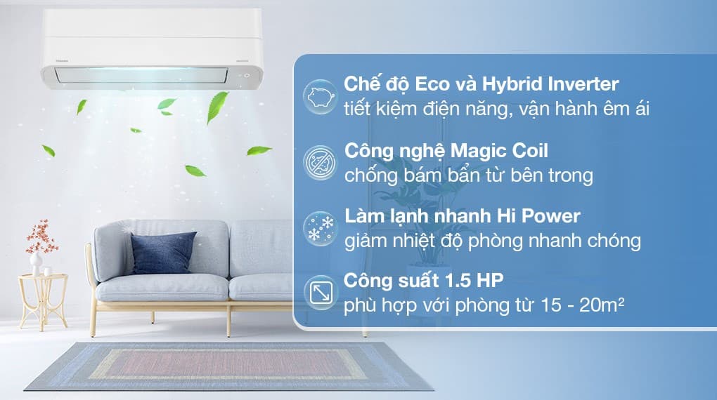 Ảnh Máy lạnh Toshiba Inverter 1.5 HP RAS-H13Z1KCVG-V