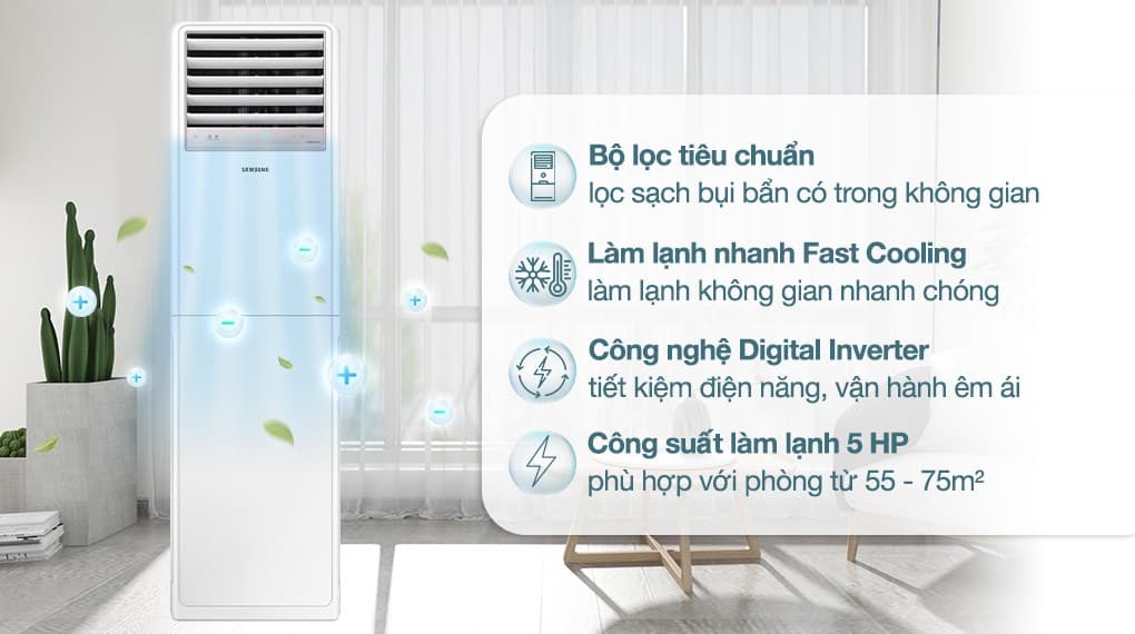 Ảnh Máy lạnh tủ đứng Samsung Inverter 5 HP AC048BNPDKC/TC 3 Pha