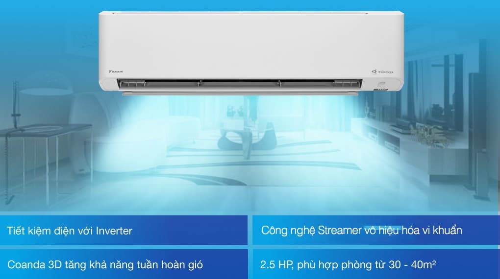 Ảnh Máy lạnh Daikin Inverter 2.5 HP FTKY60WVMV