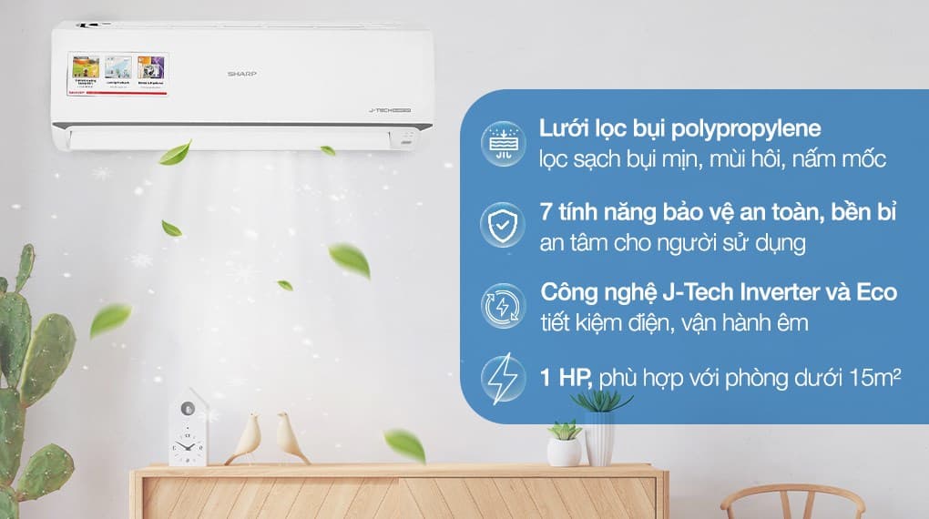 Ảnh Máy lạnh Sharp Inverter 1 HP AH-X10ZEW
