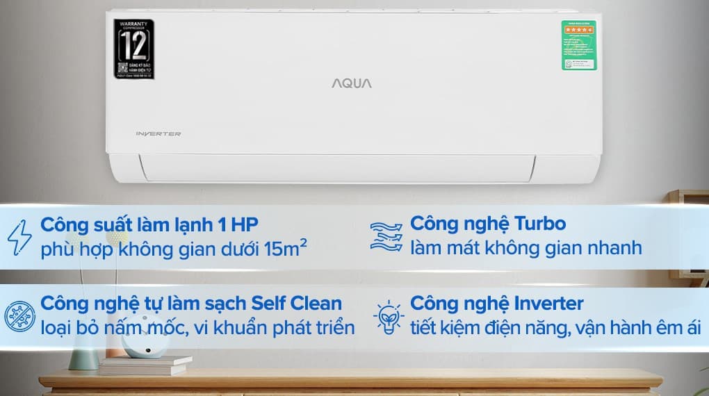 Ảnh Máy lạnh AQUA Inverter 1 HP AQA-RV10QA2