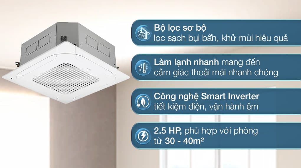 Ảnh Máy lạnh âm trần LG Inverter 2.5 HP ZTNQ24GPLA0