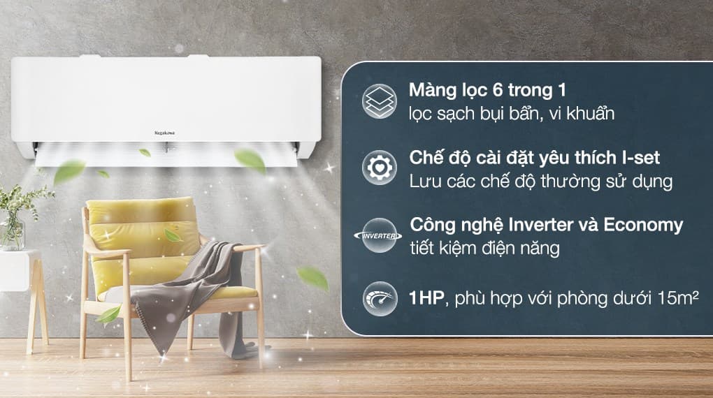 Ảnh Máy lạnh Nagakawa Inverter 1 HP NIS-C09R2T28