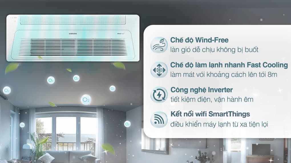 Ảnh Máy lạnh âm trần 1 hướng Samsung Wind-Free Inverter 1.5 HP AC035TN1DKC/EA