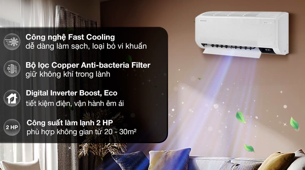 Ảnh Máy lạnh Samsung Wind-Free Inverter 2 HP AR18CYFCAWKNSV