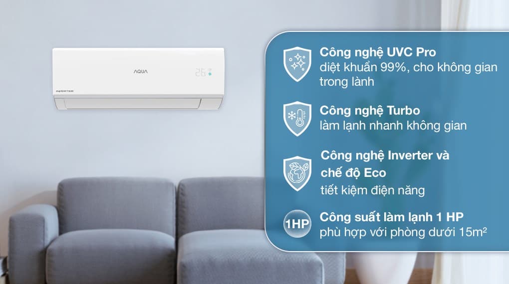 Ảnh Máy lạnh AQUA Inverter 1 HP AQA-RUV10RB2