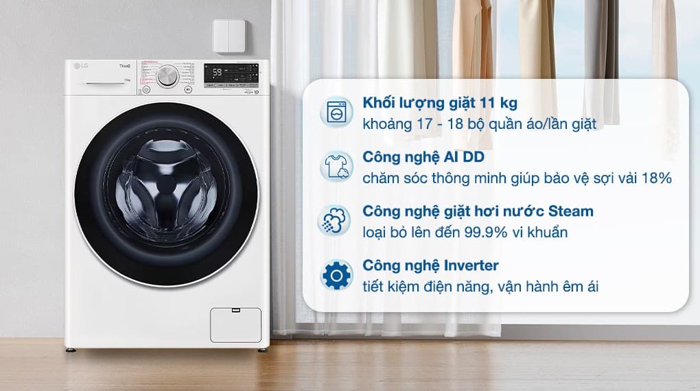 Ảnh Máy giặt LG AI DD Inverter 11 kg FV1411S4WA
