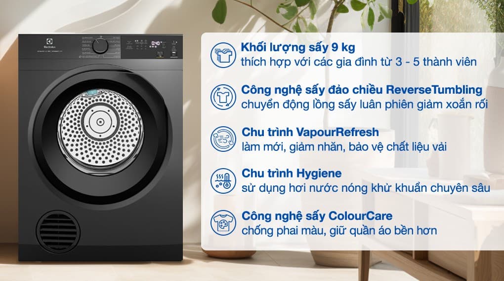 Ảnh Máy sấy thông hơi Electrolux UltimateCare 9 kg EDS904N3SC
