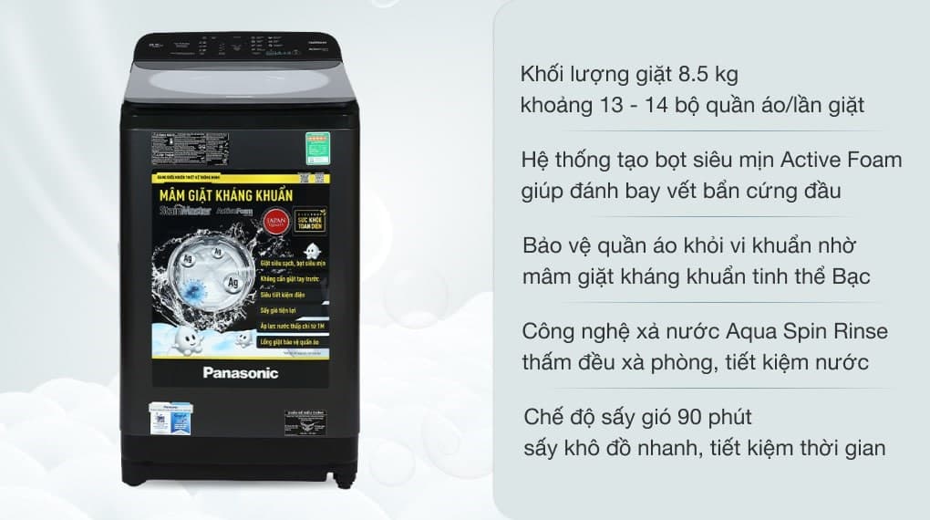 Ảnh Máy giặt Panasonic 8.5 Kg NA-F85A9BRV