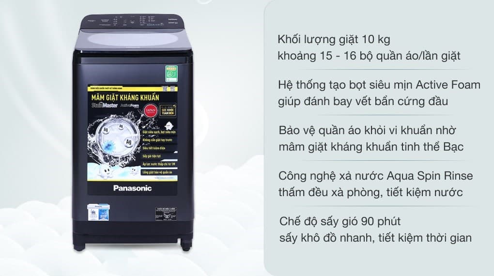 Ảnh Máy giặt Panasonic 10 Kg NA-F100A9BRV