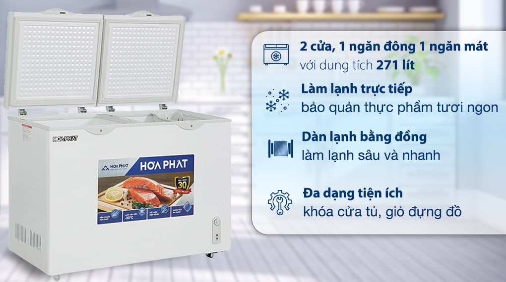 Ảnh Tủ đông Hòa Phát 271 Lít HPF BD6271