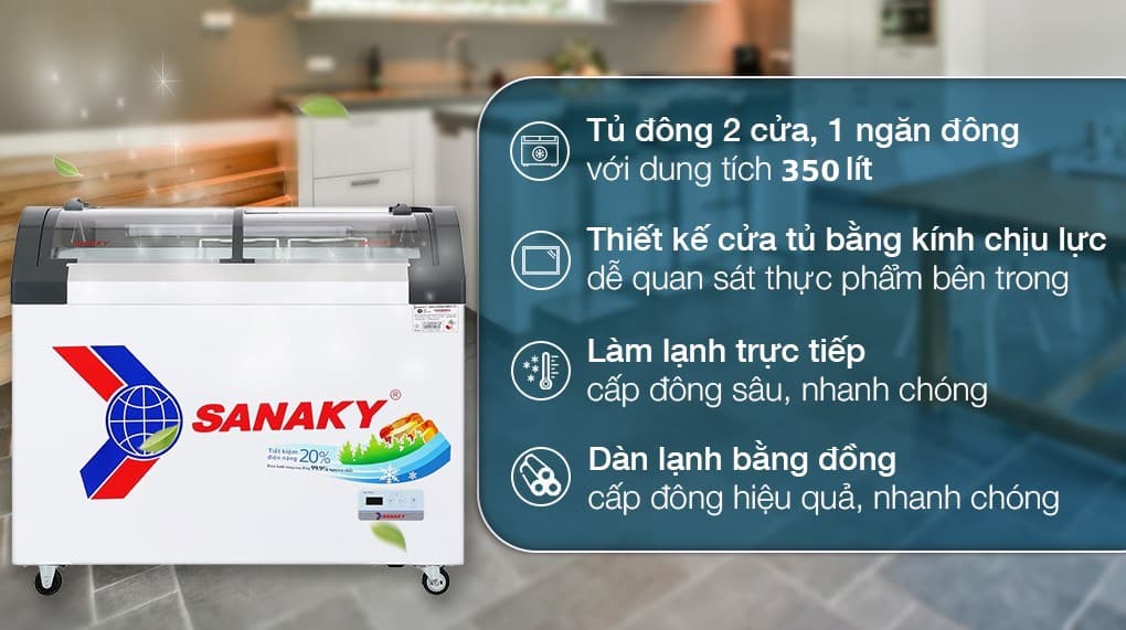 Ảnh Tủ đông Sanaky 350 lít VH-4899KB