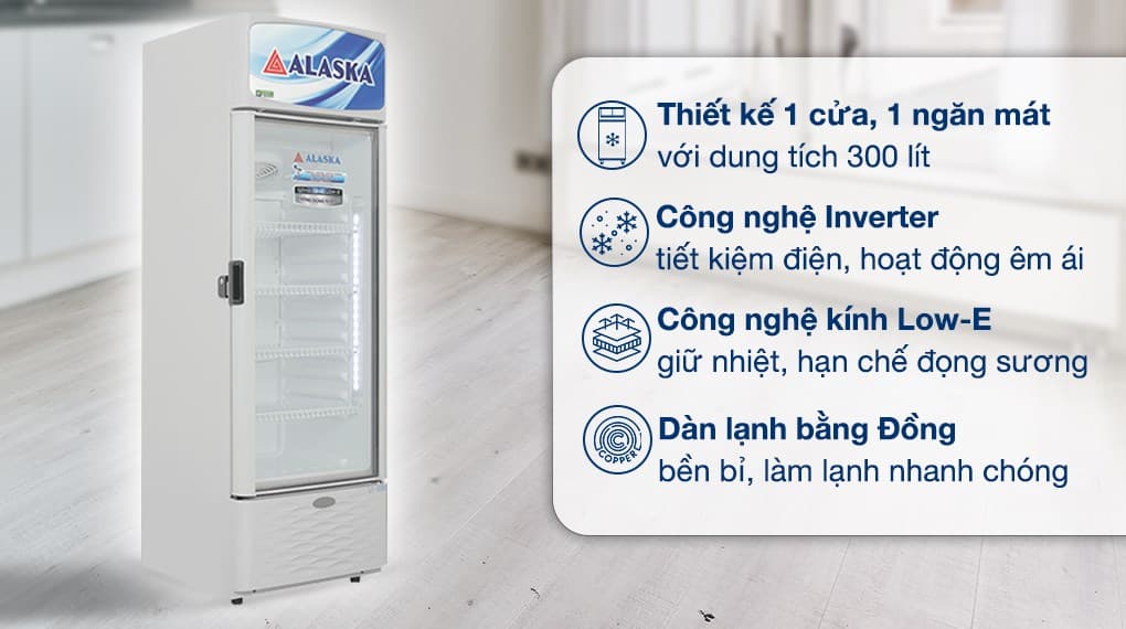 Ảnh Tủ mát Alaska Inverter 300 lít LCI-300DX