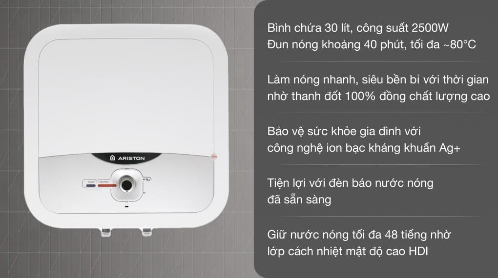Ảnh Máy nước nóng gián tiếp Ariston 30 lít 2500W AN2 30 RS 2.5 FE