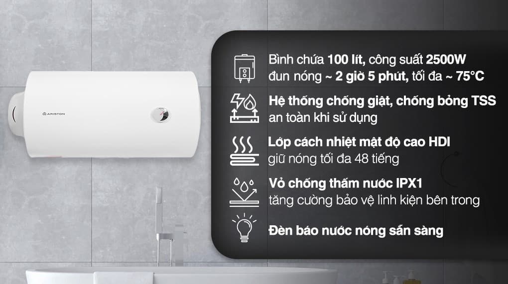Ảnh Máy nước nóng gián tiếp Ariston 100 lít PRO R 100 H 2.5 FE