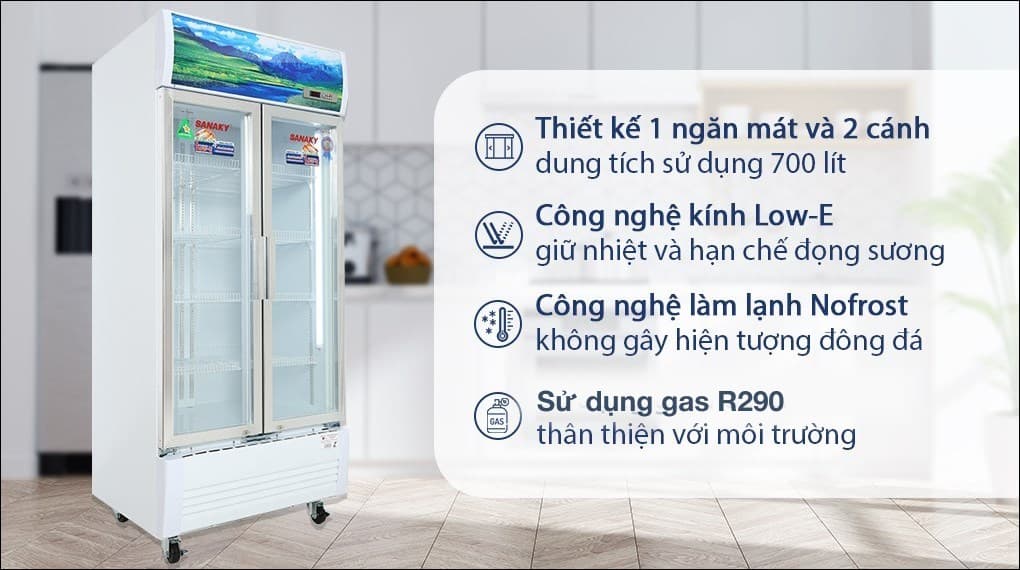 Ảnh Tủ mát Sanaky 700 lít TM.VH8009HP