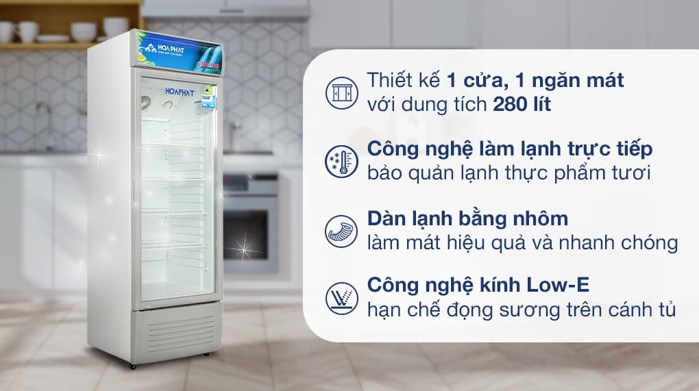 Ảnh Tủ mát Hoà Phát 280 lít HSR S6280