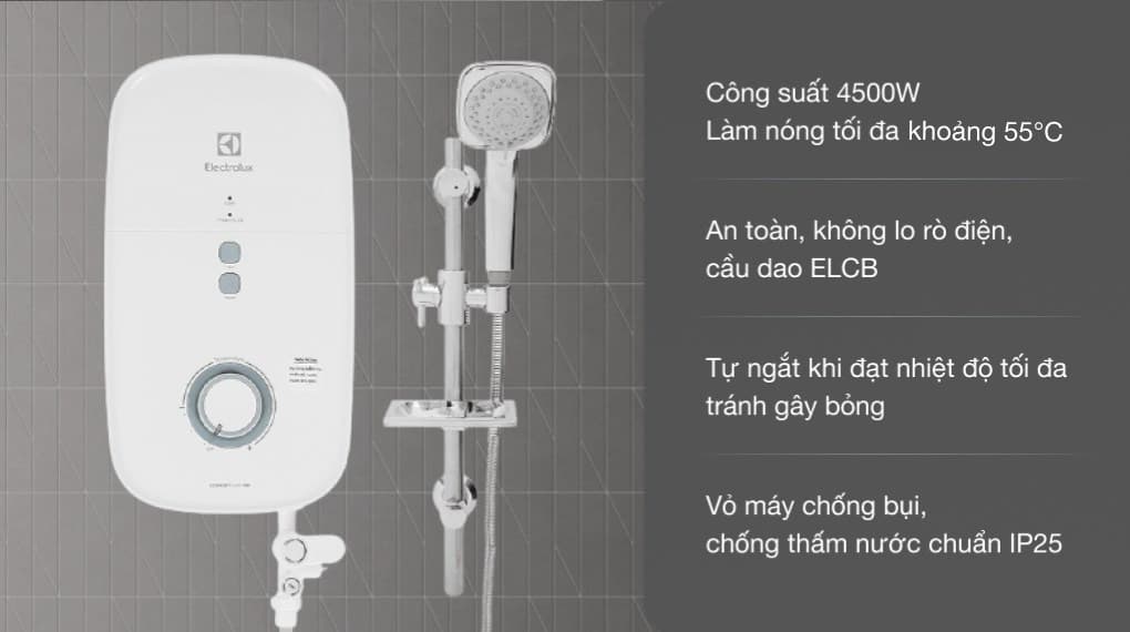 Ảnh Máy nước nóng trực tiếp Electrolux 4500W EWE451KX-DWB2