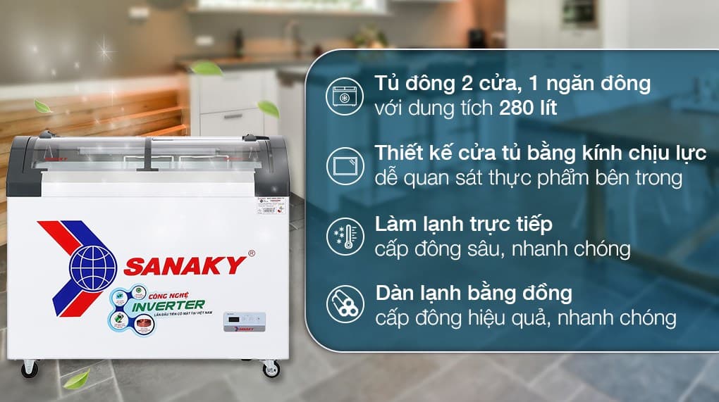 Ảnh Tủ Đông Sanaky Inverter 280 lít VH-3899K3B