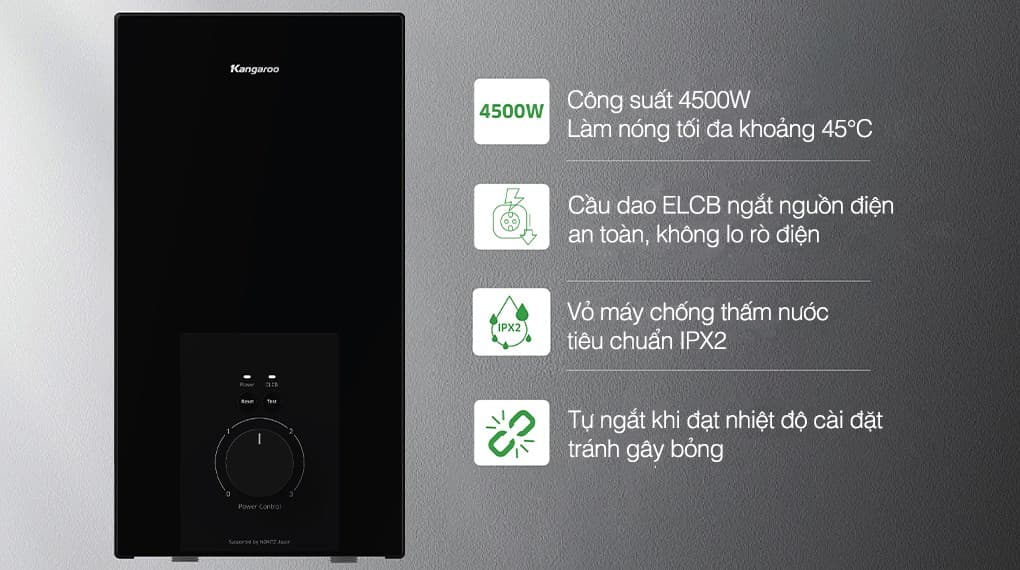 Ảnh Máy nước nóng trực tiếp Kangaroo 4500W KGWD45N2