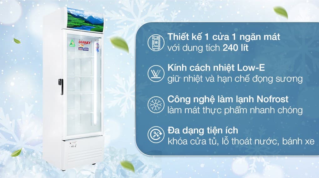 Ảnh Tủ mát Sanaky 240 lít VH-2589K