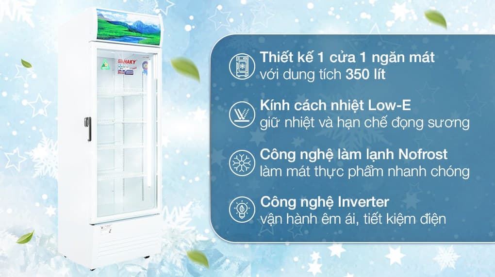 Ảnh Tủ mát Sanaky Inverter 350 lít VH-3589K3