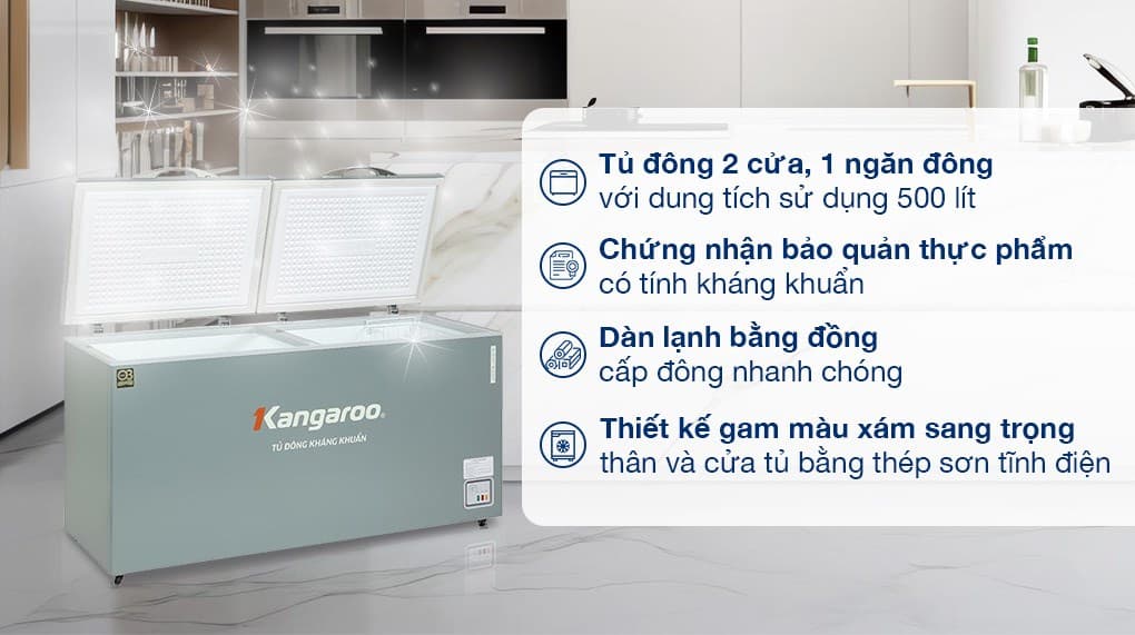 Ảnh Tủ đông Kangaroo 500 lít KGFZ560NG1